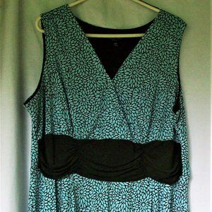 Perceptions tRobins Egg Blue& Espresso Brown Dress